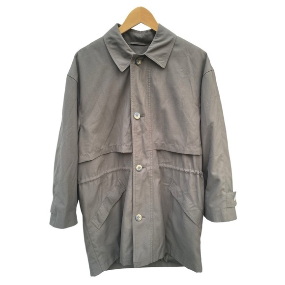 Bill Blass Men's Green Wool Blend Liner Overcoat Trench Coat I Size:S - Picture 1 of 9